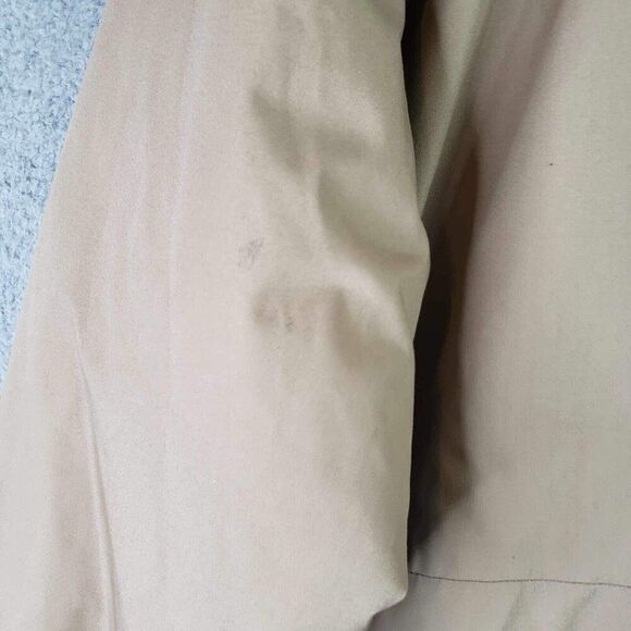 Woolrich Vintage Coat Trench Wool Lined Khaki Men’s Size Large L - Picture 4 of 11